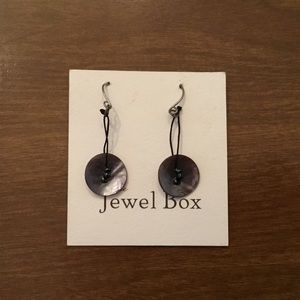 Shell Button Drop Earrings